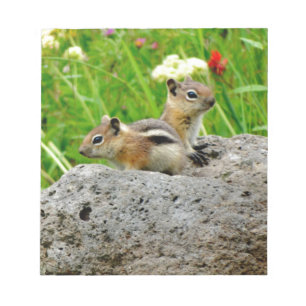 Chipmunks und Wildblumen Notizblock