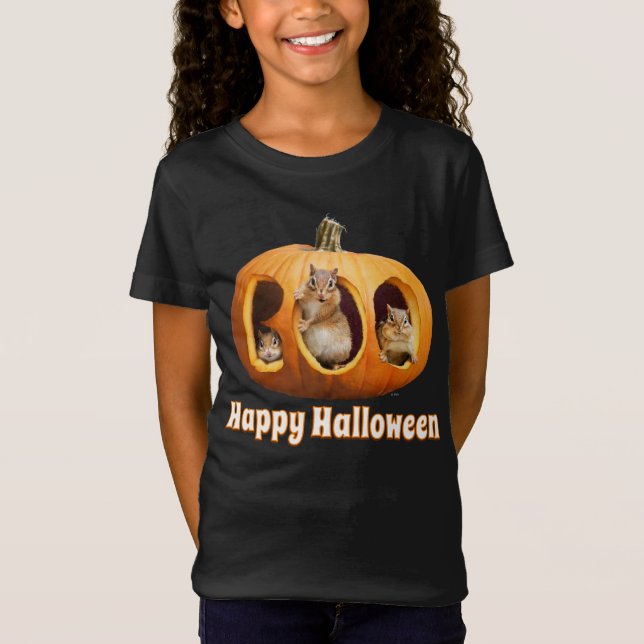 Chipmunkte Inside Boo Jack-o-Lantern T-Shirt (Vorderseite)