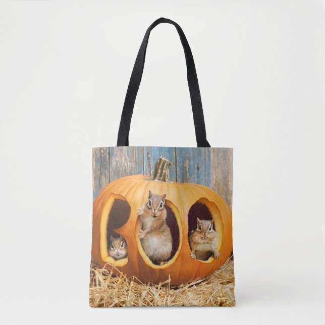 Chipmunkte Inside Boo Jack-o-Lantern Tasche (Vorderseite)