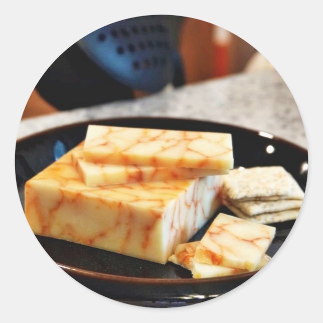 Chipotle Cheddar Käse Runder Aufkleber (Vorderseite)