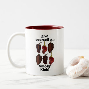 Chipotle Gib Dir Selbst Einen Raucher-Kick Lustige Zweifarbige Tasse