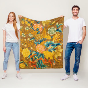 Chippendale Floral Fleece Blanket
