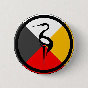 Chippewa Dodem Ajijaak Button