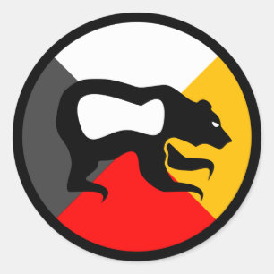 Chippewa Dodem Makwa Runder Aufkleber