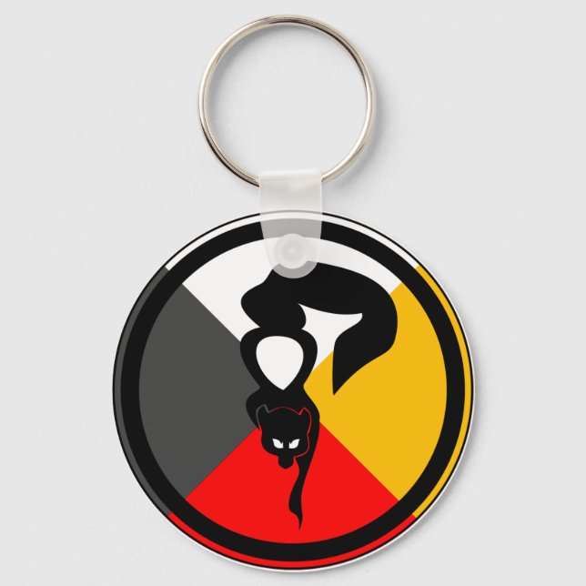 Chippewa Dodem Waabizheshi Schlüsselanhänger (Vorderseite)