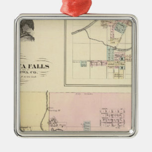 Chippewa Falls und Dorf von Neillsville Ornament Aus Metall