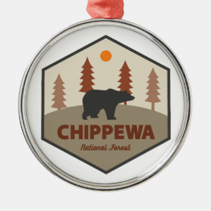 Chippewa National Forest Minnesota Bear Ornament Aus Metall