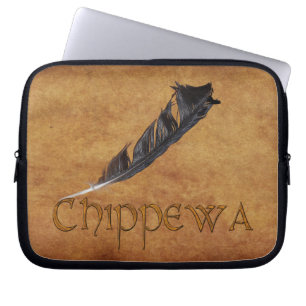 CHIPPEWA Native American Feather Laptop Sleeve