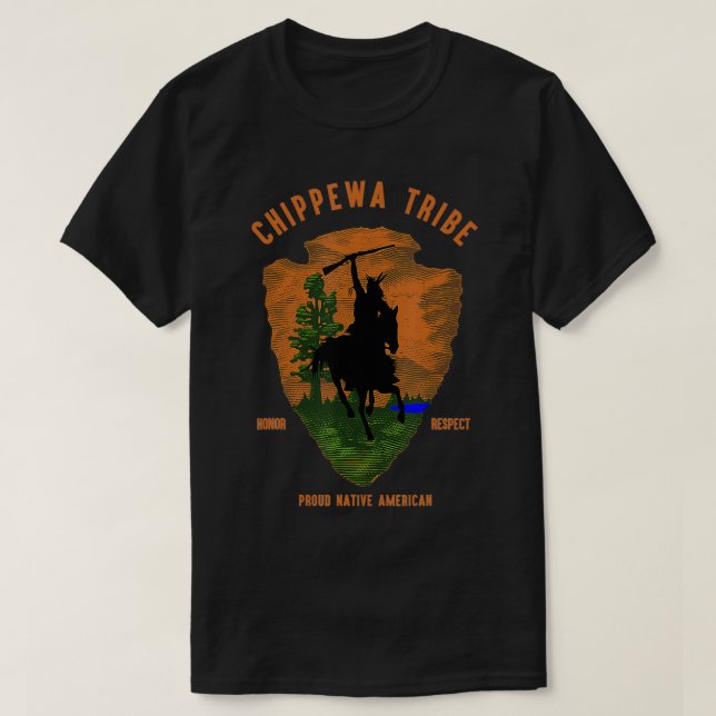 Chippewa Stamm Native Amerikanische Ureinwohner Vi T-Shirt (Design vorne)