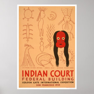 Chippewa Writing Mask 1939 WPA Poster
