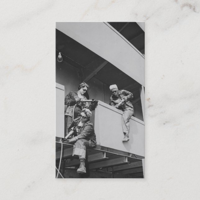 Chipping Slag Off a Ship Visitenkarte (Vorderseite)