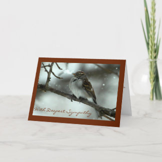 Chipping Sparrow Sympathy Card Karte