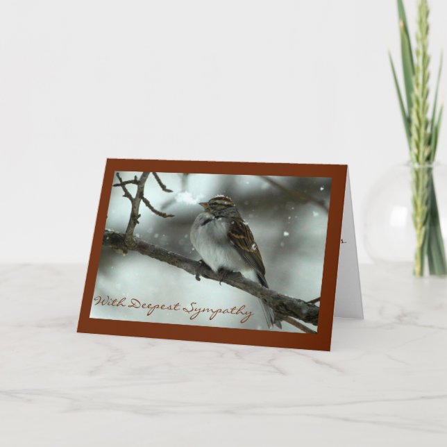 Chipping Sparrow Sympathy Card Karte (Vorderseite)