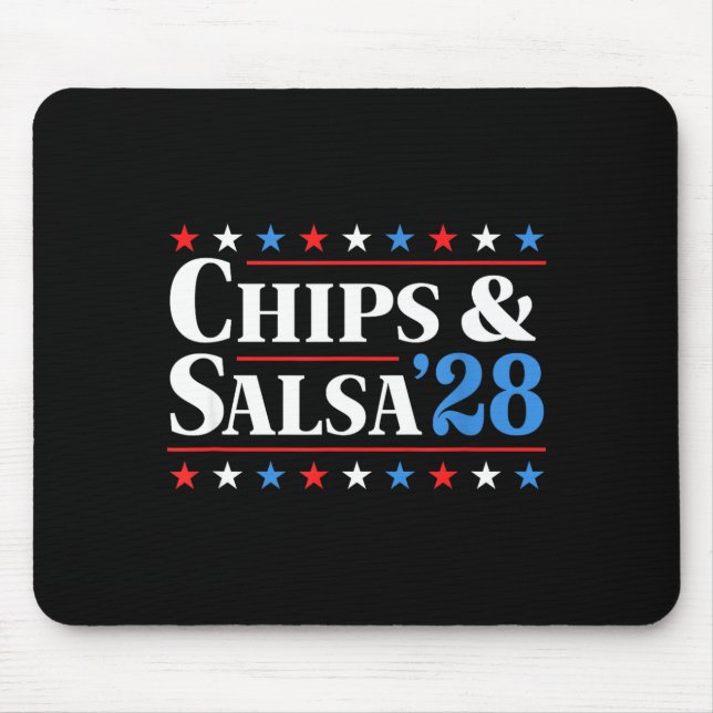 Chips And Salsa 2028 Funny Presidential Election 2 Mousepad (Vorne)