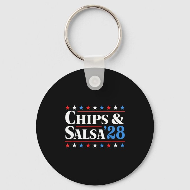 Chips And Salsa 2028 Funny Presidential Election 2 Schlüsselanhänger (Vorderseite)
