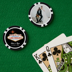 Chips aus schwarzem Poker, Verheiratet in Vegas