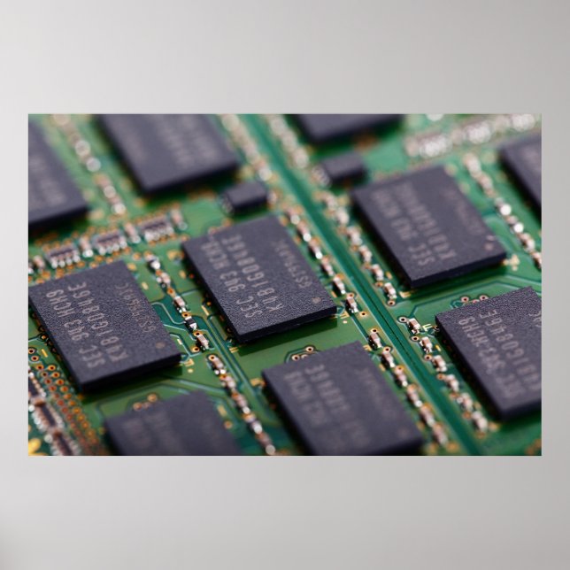 Chips für Computerspeicher Poster (Vorne)
