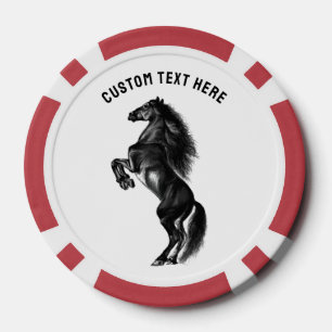 Chips für Pferde Poker mit benutzerdefiniertem Tex