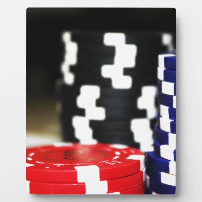 Chips Gambling Casino Gewinnen Spiel Luck Risiko W Fotoplatte (Vorderseite)