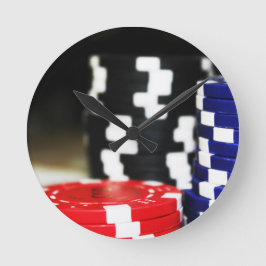 Chips Gambling Casino Gewinnen Spiel Luck Risiko W Runde Wanduhr
