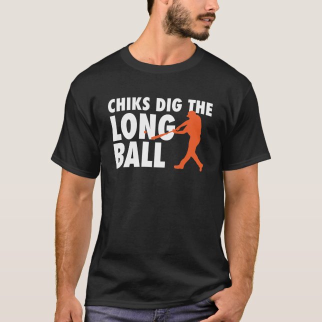 Chips haben den Long Ball - Baseball Player T-Shirt (Vorderseite)