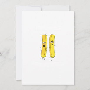 Chips, Pommes frites Thema Einladung