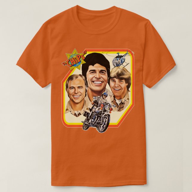 Chips Retro 70er Crime Drama TV Show T-Shirt (Design vorne)