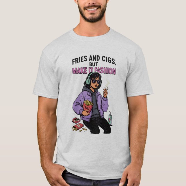 Chips und Cigs, aber das stilistische Feuer T-Shirt (Vorderseite)