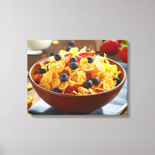 Chips und Früchte Leinwanddruck