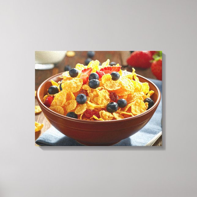 Chips und Früchte Leinwanddruck (Vorderseite)