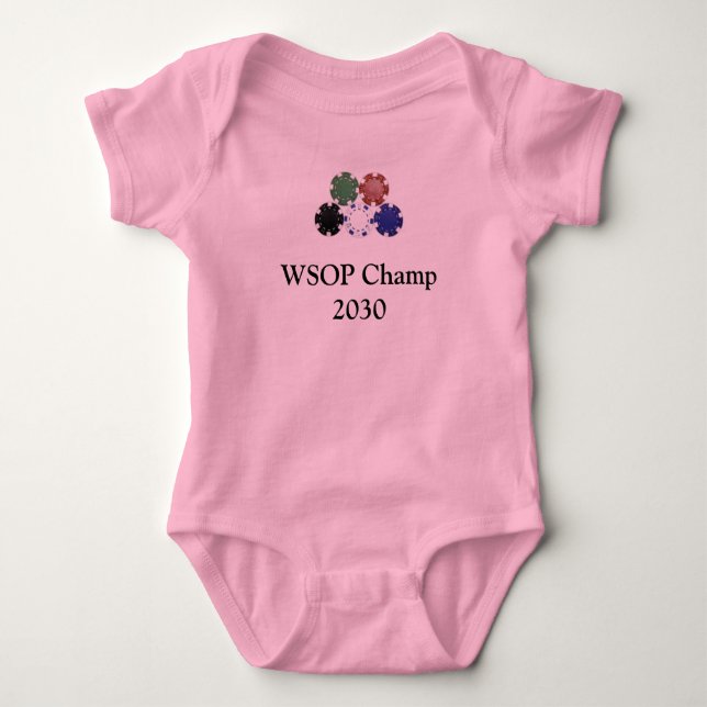 Chips, WSOP Champion 2030 Baby Strampler (Vorderseite)