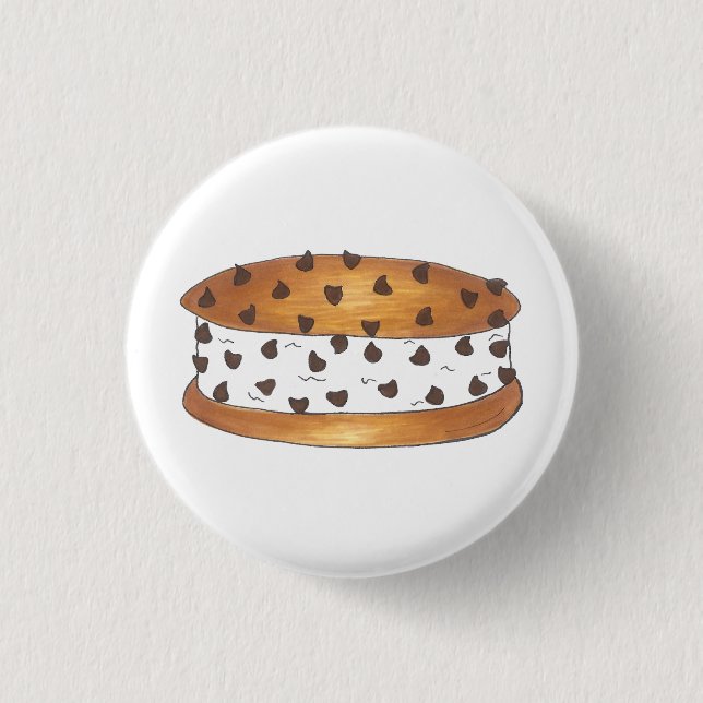 Chipwich Chocolate Chip Cookie Ice Creme Sandwich Button (Vorderseite)