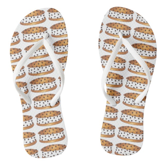 Chipwich Chocolate Chip Cookie Ice Creme Sandwich Flip Flops (Fußbett)