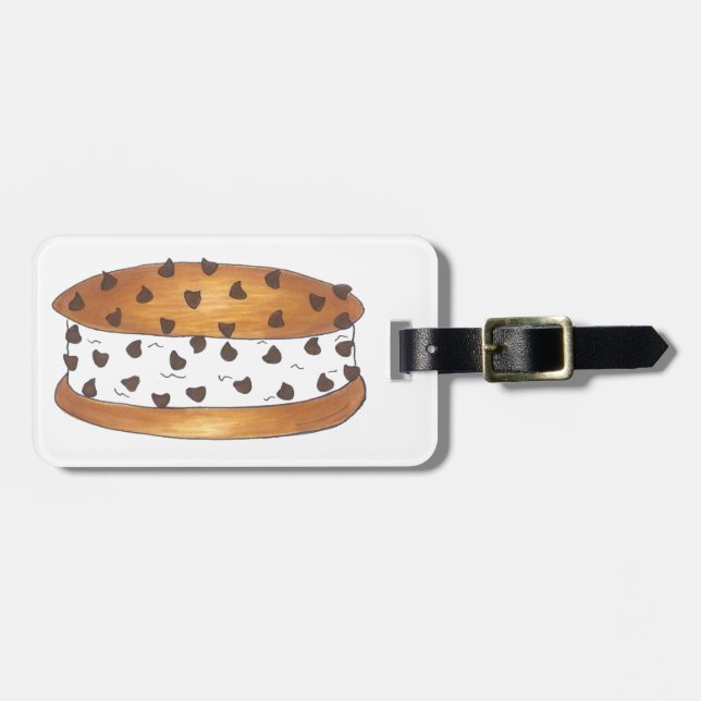 Chipwich Chocolate Chip Cookie Ice Creme Sandwich Gepäckanhänger (Vorderseite horizontal)