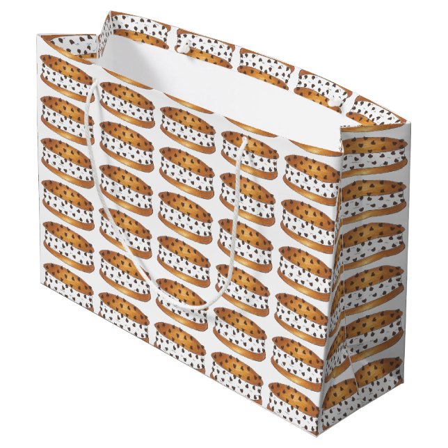 Chipwich Chocolate Chip Cookie Ice Creme Sandwich Große Geschenktüte (Rückseite Schrägansicht)