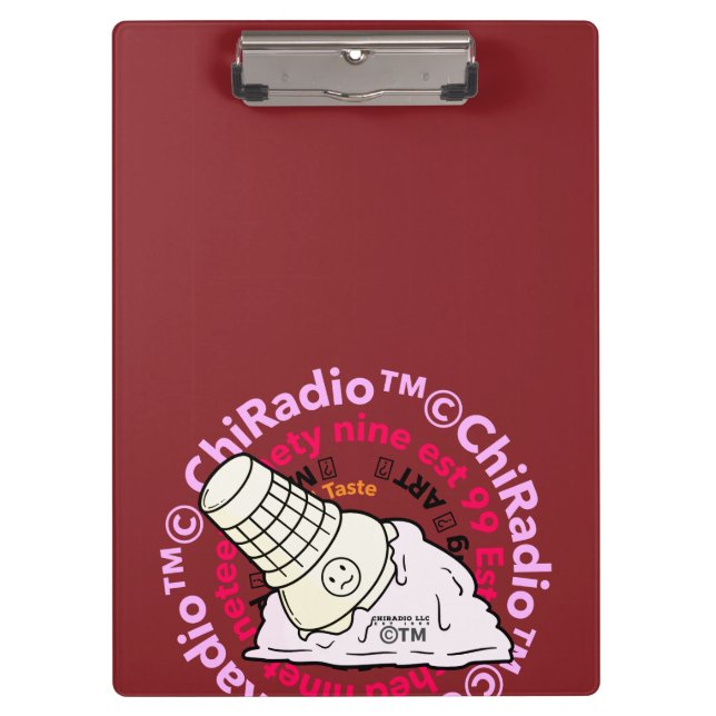 ChiRadioLLC ™ IceCream Klemmbrett (Vorderseite)