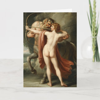 Chiron unterrichtet Achilles Kunstkarte Karte