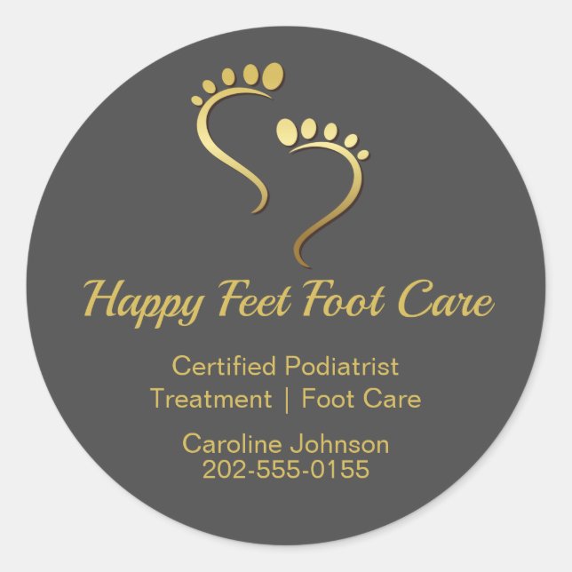 Chiropodist Podiatrist Fußpflege Runder Aufkleber (Vorderseite)