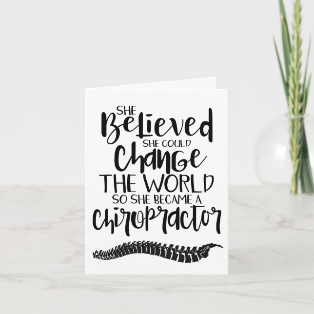 Chiropractic Abschluss Card, D.C. Abschluss Card Karte (Vorderseite)