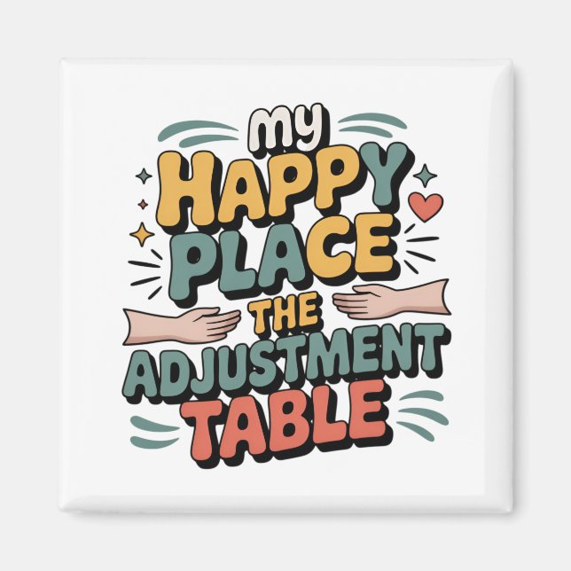 Chiropractic Adjustment Bliss for Back Pain Relief Magnet (Vorne)