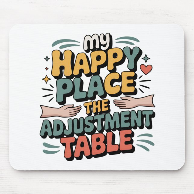 Chiropractic Adjustment Bliss for Back Pain Relief Mousepad (Vorne)