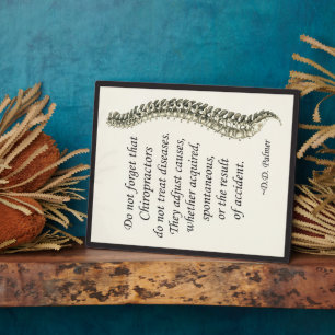 Chiropractic Adjustment Palmer Quote Easel Fotoplatte