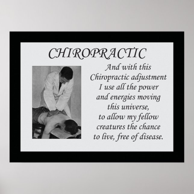 Chiropractic Adjustment Quote Poster (Vorne)