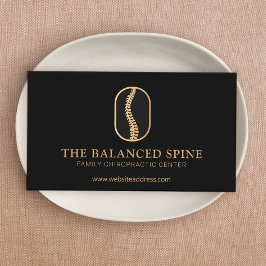 Chiropractic Chiropractic Logo Black Visitenkarte