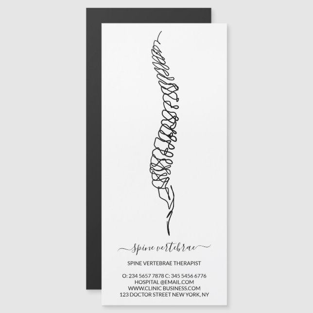 Chiropractic Chiropractor Clinic Health doctor Magnetkarte (Vorne/Hinten)