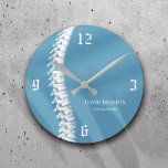 Chiropractic Chiropractor Spine Therapist Blue Runde Wanduhr<br><div class="desc">Chiropractic Chiropractor Spine Therapist Blue Clocks.</div>