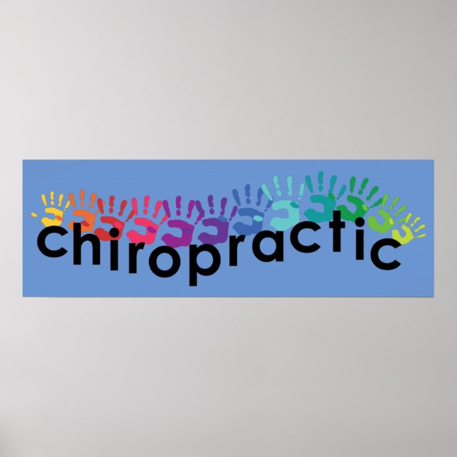 Chiropractic Hand Prints Poster 36x12 (Vorne)