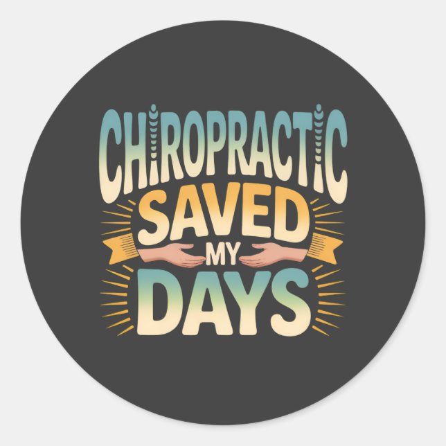Chiropractic Healing and Back Pain Relief Runder Aufkleber (Vorderseite)