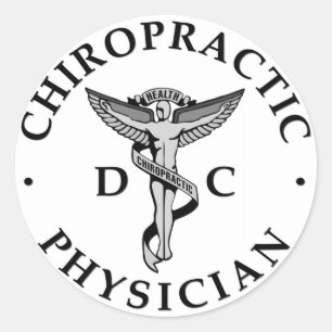 Chiropractic Physician Logo-Aufkleber Runder Aufkleber