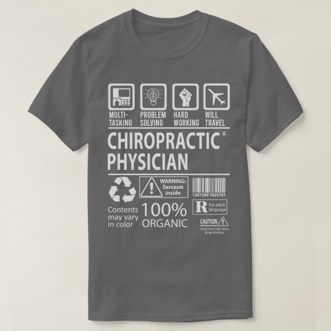 Chiropractic Physician Multitasking Job Gift Item T-Shirt (Design vorne)